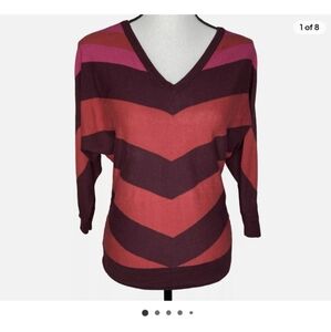 Striped V neck shirt